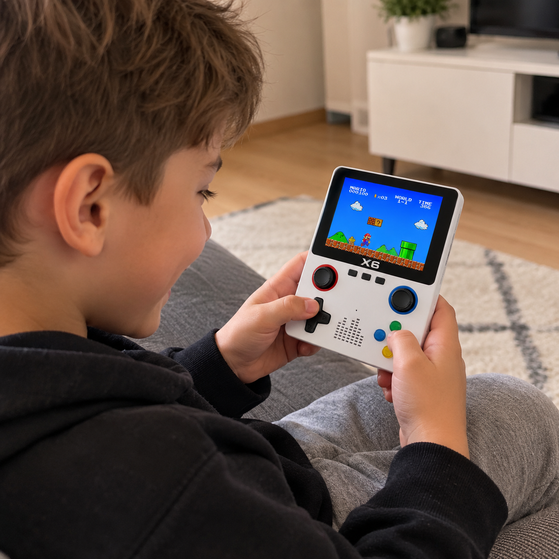 Consolă de Jocuri Portabilă cu 10.000 de Jocuri Incluse – Fără Internet, Se Conectează la TV