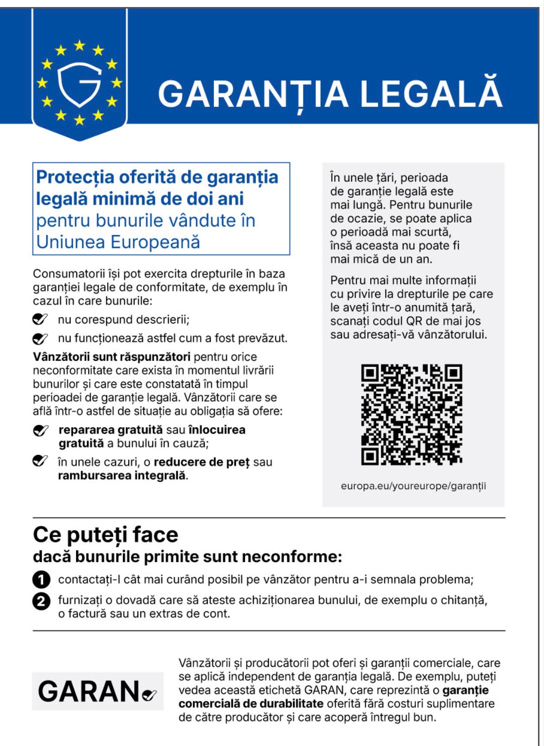 Garanția legală de conformitate