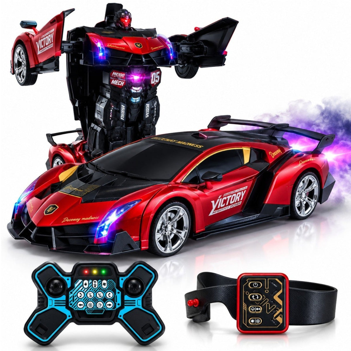 Mașina robot – telecomandă și brățară incluse